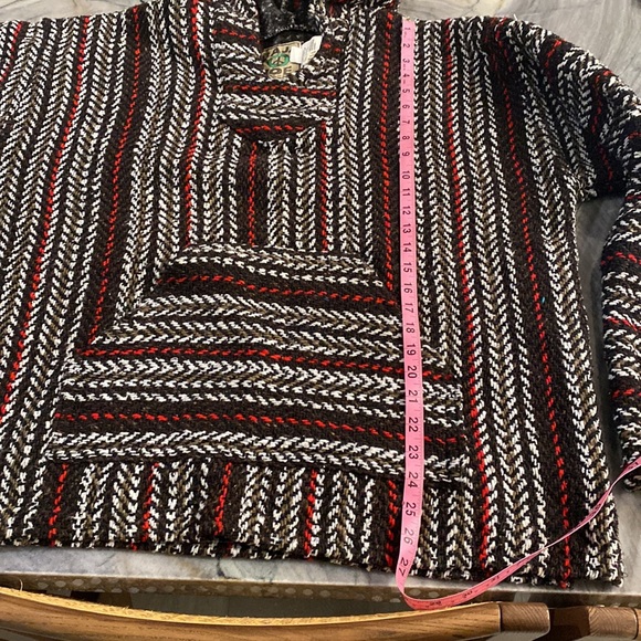 Baja Joe Mexican '70s Inspired Unisex Hoodie Poncho | Pre-Loved - Picture 6 of 6